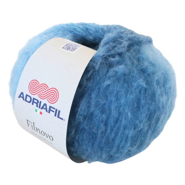 Adriafil Filnovo yarn col. 26 blue – lightweight merino & mohair yarn